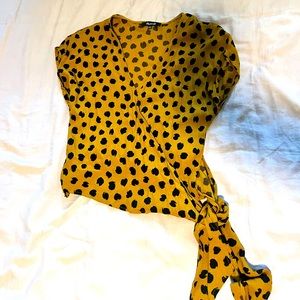 Madewell cheetah print top